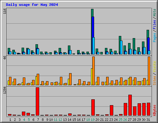 Daily usage for May 2024