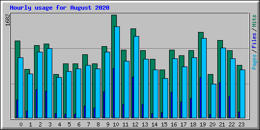 Hourly usage for August 2020