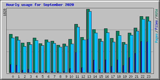 Hourly usage for September 2020