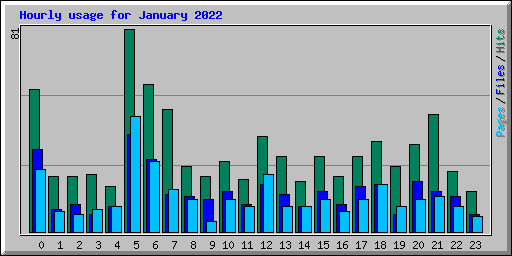 Hourly usage for January 2022