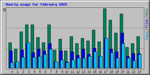 Hourly usage for February 2022