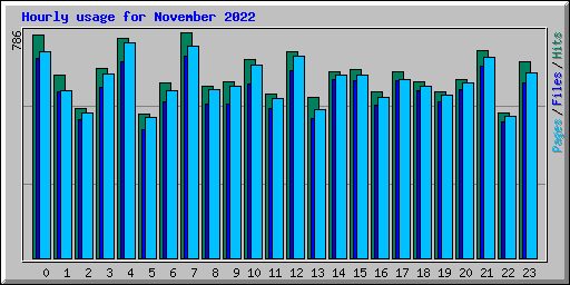 Hourly usage for November 2022