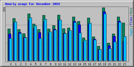 Hourly usage for December 2022