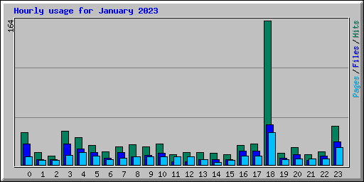 Hourly usage for January 2023